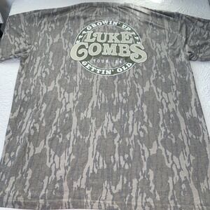 Luke Combs Tee T Shirt Growin' Up Gettin Old Tour 2024 Rare Mossy Oak Camo XXL